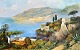 Unbekannter 
Künstler (20. 
Jahrhundert): 
Szene aus 
Italien. Öl auf 
Leinwand. 52 x 
80 cm. ...