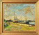 Philipsen, 
Sally (1878 - 
1936) Dänemark: 
Hafenszene. Öl 
auf Leinwand. 
Signiert Sally 
Philipsen. ...