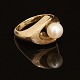 Ole Lynggaard: Ring mit einer Perle. 14kt Gold. Ringgr. 55