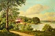 Dänischer 
Künstler, 19. 
Jh. Herrenhaus 
am See. Öl auf 
Leinwand. 
Signiertes 
Monogramm 
CH1894. 42 ...