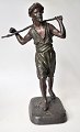 Patinierte 
französische 
Zinkfigur eines 
orientalischen 
Mannes, 19. Jh. 
Höhe: 33 cm.