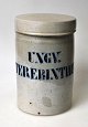 Antikes 
Apotheke Topf 
mit Deckel, 19. 
Jh. 
Deutschland. 
Graues 
Steinzeug mit 
blauem Text. 
Der ...