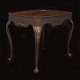 Schwarzdekorierter Rokoko Tisch mit MetallplatteDänemark um 1760H: 72,5cm. Platte: 67x84cm