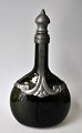 Grüne Flasche 
mit 
Zinnmontage, 
Art Deco, 
1930er Jahre, 
...