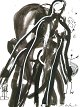 Jon Gislason 
(1955-): Umriss 
einer nackten 
Mann. Aquarell 
/ Tusche auf 
Papier.
 Signiert: Jon 
...