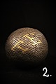 Decorative, really old French petanque ball with a super ...