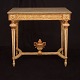 A gilt 18th century Gustavian console table with marble top. Sweden circa 1780. 
H: 81cm. Top: 77x44cm