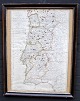 Karte von Portugal. 1822. Handkolorierter Kupferstich. 71 x 50 cm.Eingerahmt.Veröffentlicht ...