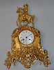 Französisch vergoldeten Kamin Uhr, ca. 1830. Top Figur in Form einer König. An der Kasse ...