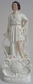 Staffordshire Fayencefigur, England, 19. Jahrhundert. "Hope". H:. 33 cm. Mit Vergoldungen und ...