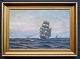 Bülow, A. 
(19./20. 
Jahrhundert) 
Dänemark: 
Marine. Abend 
im sund. Öl auf 
Leinwand. 
Unterzeichnet. 
...