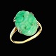 14k Gold Ring 
with Jade.
Stamped 585.
Size 51 mm - 
US 5½ - UK L - 
JPN 11
1,7 x 1,2  cm. 
/ ...