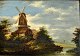 Englischer 
Künstler 
(18./19. 
Jahrhundert): 
Eine Windmühle. 
Öl auf 
Eichenholzplatte.
 Später ...