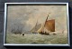 Englischer 
Künstler (19. 
Jahrhundert). 
Marine mit 
zahlreichen 
Fischerbooten. 
Öl auf 
Leinwand. ...