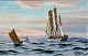 Neumann, Johan 
(1860 - 1940) 
Dänemark: Die 
Fregatte 
Jütland für 
volle Segel. 
Signiert 1922. 
Öl ...