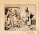 Haslund, Otto 
(1842 - 1917) 
Dänemark: Ein 
Straßenhändler 
kommt zu 
Besuch. 
Signiert 1876. 
8 x 9,5 ...