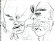 Jon Gislason 
(1955-): Zwei 
verärgerte 
Männer. 
Aquarell / 
Tinte auf 
Papier.
 Signiert: Jon 
...