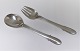 Georg Jensen. 
Silver cutlery. 
Beaded. 
Sterling (925). 
Salad set. 
Length 21.7 cm.