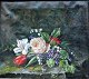 Dänischer 
Künstler (19. 
Jahrhundert): 
Arrangement mit 
Blumen auf 
einem Stein. Öl 
auf Leinwand. 
...