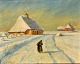 Frost, Sergius 
(1900 - 1994) 
Dänemark: 
Wintertag. Öl 
auf Leinwand. 
Unterzeichnet. 
19 x 24 ...