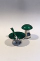 Egon Lauridsen 
Sterling Silver 
Salt and Pepper 
set (Green 
Enamel) 
Measures Salt 
Cellar Diam 5.2 
...