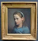 Haslund, Otto 
(1842 - 1917) 
Dänemark: 
Mädchenporträt. 
Unterzeichnet. 
Öl auf 
Leinwand. 33 x 
29 ...