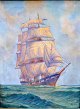 Deutscher 
Künstler (19. 
Jahrhundert): 
Schiffsporträt 
"Pirat". Öl auf 
Leinwand. 
Signiert .: H. 
...