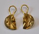 Ohrclips aus 14 Karat Gold mit Diamant im Brillantschliff, 20. Jahrhundert. Gestempelt. Gewicht: ...