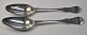 2 prächtige 
norwegische 
Silber-Rokoko-
Esslöffel, 
1782, Meister 
Jacob Steen 
(1765 - 1804) 
Oslo. ...