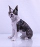 Figur i 
porcelæn med 
motiv af Boston 
Terrier nr. 
2330.
Produceret 
Bing & Grøndahl
 1. ...