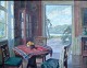 Panitzsch, 
Robert (1879 - 
1949) Dänemark: 
Interiur aus 
einem sonnigen 
Wohnzimmer. Öl 
auf ...