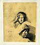 Rembrandt van 
Rijn (1606 - 
1669) Holland: 
Studie mit drei 
weiblichen 
Köpfen. 
Kupferstich. 
12,5 x ...
