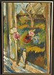 Borregaard, 
Eduard (1902 - 
1978) Dänemark: 
Ein 
Blumenstrauß in 
einem Fenster. 
Öl auf 
Leinwand. ...