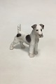 Bing og 
Grøndahl Figur 
af Ruhåret 
Foxterrier No. 
1998. Designet 
af Dahl Jensen. 
Måler 16 cm