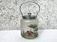 Kekseimer, Glas 
mit Blumen 
bemalt, 
montiert mit 
Metallgriff und 
Deckel, 16 cm 
hoch, 13 cm ...