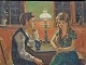 Aigens, 
Christian (1870 
- 1940) 
Dänemark: Zwei 
Kinder an einem 
Tisch. Öl auf 
Leinwand / auf 
Holz ...