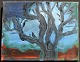 K&uuml;hl, Lena 
(1950 -) 
D&auml;nemark: 
Landschaft mit 
Baum. Acryl auf 
Leinwand. Verso 
signiert ...