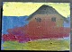 K&uuml;hl, Lena 
(1950 -) 
D&auml;nemark: 
Landschaft mit 
Haus. Acryl auf 
Leinwand. Verso 
signiert ...