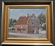 Frandsen, 
Frands (1885 - 
1979) Dänemark: 
Die alte 
Lateinschule in 
Skælskør. Öl 
auf Masonit. 
...