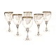 Harald Nielsen für Georg Jensen: Sechs Weinbecher aus Sterlingsilber. #532A. H: 
12,5cm. G: 766gr