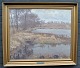 Larsen, 
Thorvald (1881 
- 1947) 
Dänemark: 
Landschaft mit 
See. Öl auf 
Leinwand. 
Signiert: Th. L 
...