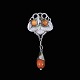 Danish Art 
Nouveau Silver 
Brooch with 
Amber - Evald 
Nielsen
Designed and 
crafted by 
Evald ...