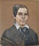 Dänische Künstlerin (20. Jahrhundert): Frauenporträt. Pastell auf braunem Papier. Signiertes ...