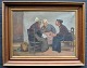 Simony Jensen, 
Oluf (1864 - 
1923) Dänemark: 
Drei Frauen im 
Gespräch. Öl 
auf Leinwand. 
Signiert ...