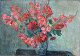 Dänischer 
Künstler (20. 
Jahrhundert): 
Arrangement mit 
Blumen auf 
einem Tisch. Öl 
auf Leinwand. 
...