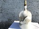 Holmegaard, Lamp Art 4 Tischleuchte, opal mit grauem Dekor. Design Michael Bang produzierte in ...