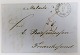 Postbrief aus Lübeck, 21.09.1855 nach Frederikssund. Verschifft mit dem Dampfschiff Malmöe