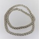 Silberne FOPE-Star Halskette 90 cm (925S / 18kt). Lange Silberkette mit goldenen Ringen innen