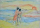 Nielsen, Jens 
(1891 - 1978) 
Dänemark: 
Personen am 
Meer. Aquarell 
auf Papier. 
Ohne signatur. 
...