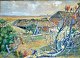 Nyrop, Børge (1881 - 1948) Dänemark: Ein Bauernhof an der Nordsee. Aquarell/Pastell auf Papier. ...